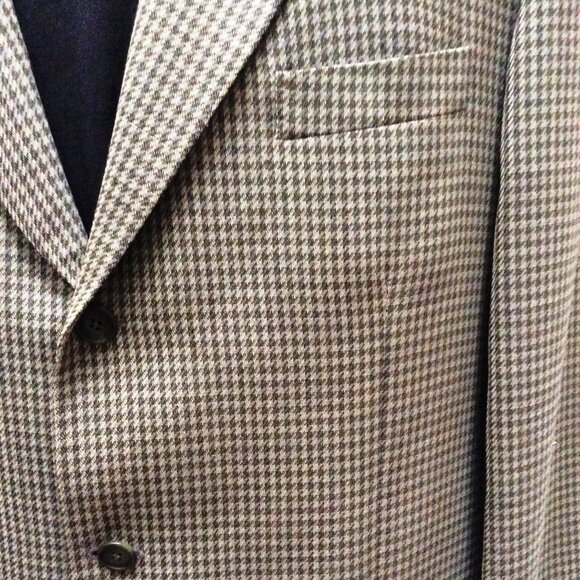 TESSUTO ITALIANO Pure Virgin Wool Blazer Sports Coat Suit Jacket 46L - Picture 2 of 8